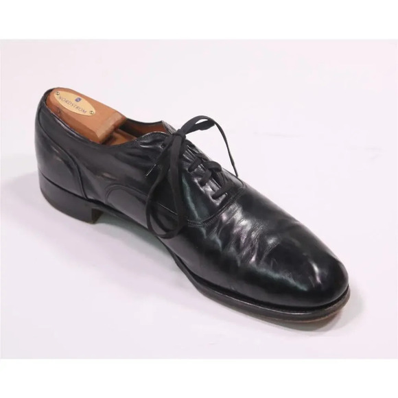 Cole-Haan Made in England Black Plain Toe Leather Dress Shoes US 11 D - Picture 7 of 11